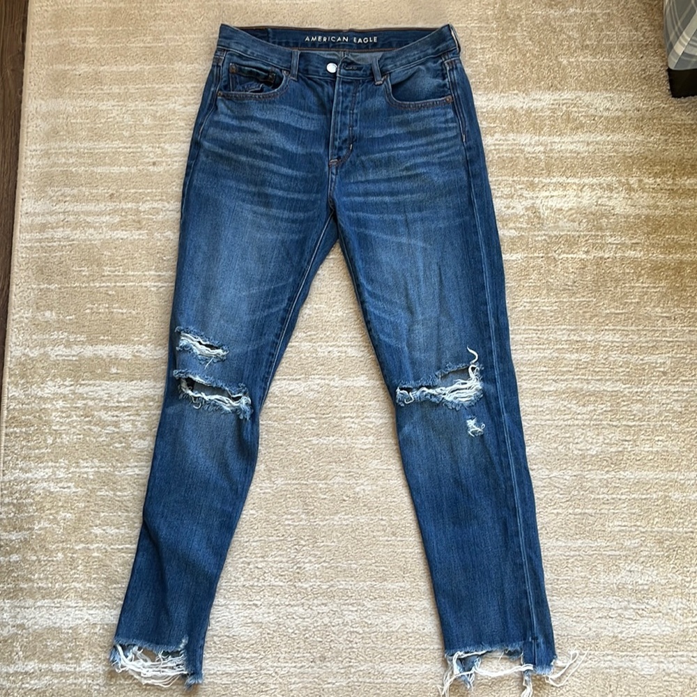 American eagle jeans “hi-rise girlfriend” size 2